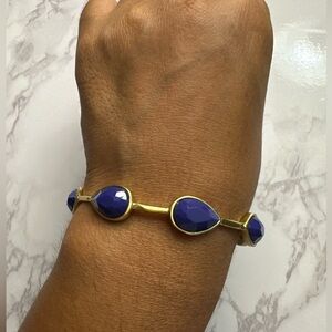 Karen Kane Gold Bracelet with Blue Accents
